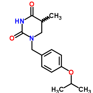 5-methyl-1-[4-(propan-2-yloxy)benzyl]dihydropyrimidine-2,4(1H,3H)-dione molecular structure
