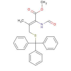2-Butenoic acid, 2-(formylamino)-3-methyl-4-[(triphenylmethyl)thio]-,methyl ester, (Z)- molecular structure