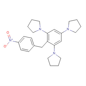 Pyrrolidine, 1,1',1''-[2-[(4-nitrophenyl)methyl]-1,3,5-benzenetriyl]tris- molecular structure