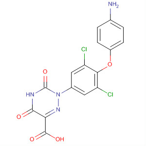 1,2,4-Triazine-6-carboxylic acid,2-[4-(4-aminophenoxy)-3,5-dichlorophenyl]-2,3,4,5-tetrahydro-3,5-dioxo- molecular structure
