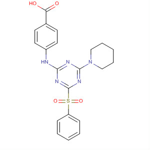 Benzoic acid,4-[[4-(phenylsulfonyl)-6-(1-piperidinyl)-1,3,5-triazin-2-yl]amino]-
