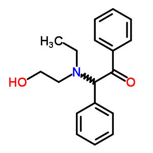 2-[ethyl(2-hydroxyethyl)amino]-1,2-diphenylethanone molecular structure