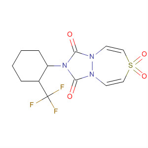 1H-[1,2,4]Triazolo[1,2-d][1,4,5]thiadiazepine-1,3(2H)-dione,tetrahydro-2-[2-(trifluoromethyl)phenyl]-, 7,7-dioxide molecular structure