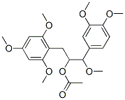 Acetic acid 1-[(2,4,6-trimethoxyphenyl)methyl]-2-methoxy-2-(3,4-dimethoxyphenyl)ethyl ester molecular structure