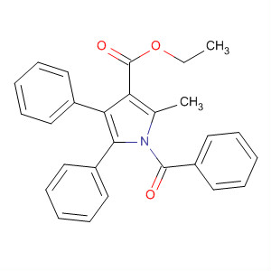 1H-Pyrrole-3-carboxylic acid, 1-benzoyl-2-methyl-4,5-diphenyl-, ethylester molecular structure