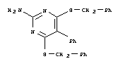 4,6-bis(benzylsulfanyl)-5-phenylpyrimidin-2-amine