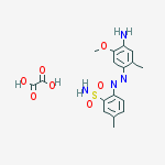 2-[(E)-(4-amino-5-methoxy-2-methylphenyl)diazenyl]-5-methylbenzenesulfonamide ethanedioate (1:1) molecular structure
