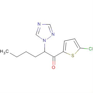 1-Hexanone, 1-(5-chloro-2-thienyl)-2-(1H-1,2,4-triazol-1-yl)- molecular structure