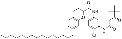 N-[2-chloro-5-[[1-oxo-2-(3-pentadecylphenoxy)butyl]amino]phenyl]-4,4-dimethyl-3-oxovaleramide molecular structure