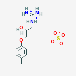 (amino{[2-hydroxy-3-(4-methylphenoxy)propyl]ammonio}methylidene)ammonium sulfate molecular structure