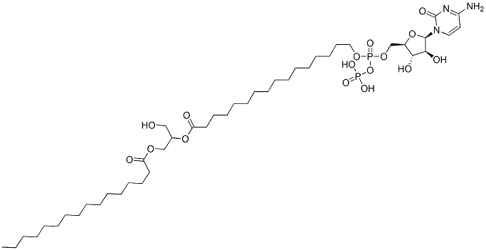 1 beta-D-arabinofuranosylcytosine 5-diphosphate-L-1,2 dipalmitin molecular structure