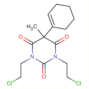 2,4,6(1H,3H,5H)-Pyrimidinetrione,1,3-bis(2-chloroethyl)-5-(1-cyclohexen-1-yl)-5-methyl- molecular structure