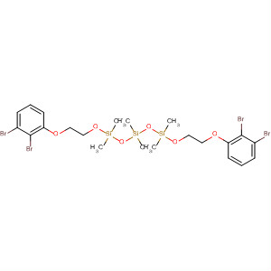 Trisiloxane, 1,5-bis[2-(dibromophenoxy)ethoxy]-1,1,3,3,5,5-hexamethyl- molecular structure