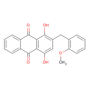 9,10-Anthracenedione, 1,4-dihydroxy-2-[(2-methoxyphenyl)methyl]- molecular structure