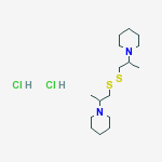 1,1'-(disulfanediyldipropane-1,2-diyl)dipiperidine dihydrochloride molecular structure
