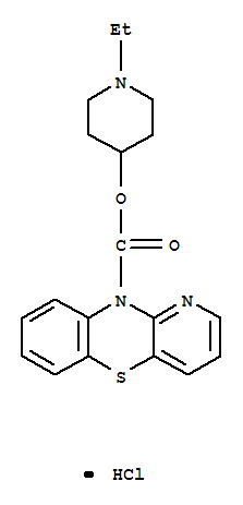 1-ethylpiperidin-4-yl 10H-pyrido[3,2-b][1,4]benzothiazine-10-carboxylate hydrochloride molecular structure