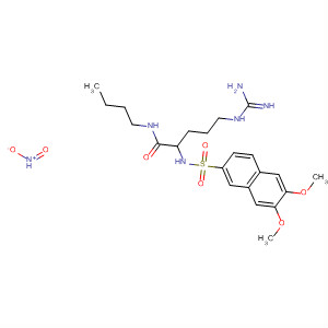 Pentanamide,N-butyl-2-[[(6,7-dimethoxy-2-naphthalenyl)sulfonyl]amino]-5-[[imino(nitroamino)methyl]amino]- molecular structure