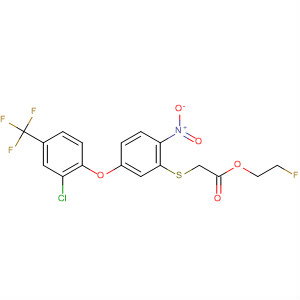 Acetic acid, [[5-[2-chloro-4-(trifluoromethyl)phenoxy]-2-nitrophenyl]thio]-,2-fluoroethyl ester molecular structure