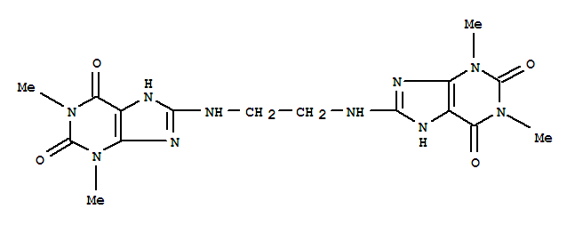 3,3'-(ethane-1,2-diyldiimino)bis(4,6-dimethyl-1H-pyrazolo[4,3-d]pyrimidine-5,7(4H,6H)-dione) molecular structure