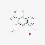 3-Quinolinecarboxylic acid, 4-hydroxy-2-propyl-8-(trifluoromethyl)- molecular structure