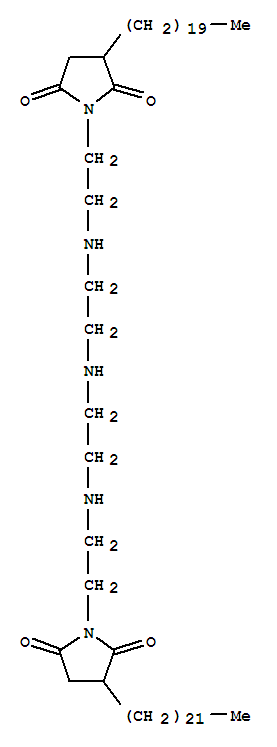 2,5-Pyrrolidinedione, 1-(2-((2-((2-((2-(3-(docosen-1-yl)-2,5-dioxo-1-pyrrolidinyl)ethyl)amino)ethyl)amino)ethyl)amino)ethyl)-3-(eicosen-1-yl)- molecular structure