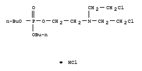 2-[bis(2-chloroethyl)amino]ethyl dibutyl phosphate hydrochloride (1:1) molecular structure