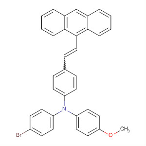 Benzenamine,4-[2-(9-anthracenyl)ethenyl]-N-(4-bromophenyl)-N-(4-methoxyphenyl)- molecular structure