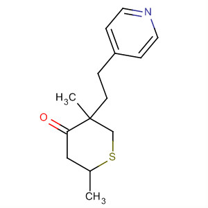 4H-Thiopyran-4-one, tetrahydro-2,5-dimethyl-5-[2-(4-pyridinyl)ethyl]- molecular structure