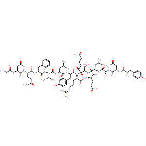 L-Arginine,L-tyrosyl-L-asparaginyl-L-alanyl-L-a-glutamyl-L-leucyl-L-a-glutamyl-L-serylglycyl-L-asparaginyl-L-glutaminyl-L-phenylalanyl-L-valyl-L-leucyl-L-tyrosyl- molecular structure