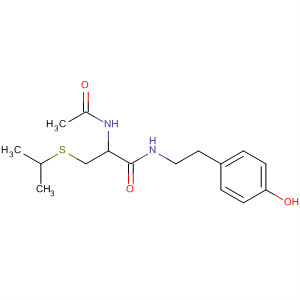 Propanamide,2-(acetylamino)-N-[2-(4-hydroxyphenyl)ethyl]-3-[(1-methylethyl)thio]- molecular structure