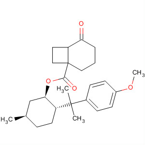 Bicyclo[4.2.0]octane-1-carboxylic acid, 5-oxo-,(1R,2S,5R)-2-[1-(4-methoxyphenyl)-1-methylethyl]-5-methylcyclohexylester molecular structure