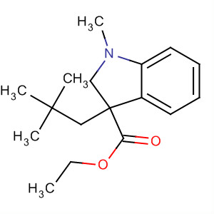 1H-Indole-3-carboxylic acid,3-(2,2-dimethylpropyl)-2,3-dihydro-1-methyl-, ethyl ester molecular structure
