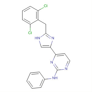 2-Pyrimidinamine,4-[2-[(2,6-dichlorophenyl)methyl]-1H-imidazol-4-yl]-N-phenyl- molecular structure