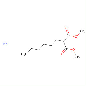 Propanedioic acid, hexyl-, dimethyl ester, ion(1-), sodium molecular structure