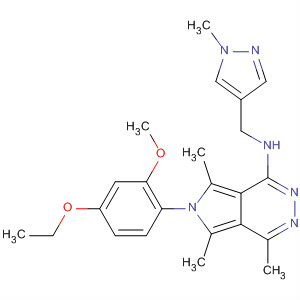 6H-Pyrrolo[3,4-d]pyridazin-1-amine,6-(4-ethoxy-2-methoxyphenyl)-4,5,7-trimethyl-N-[(1-methyl-1H-pyrazol-4-yl)methyl]- molecular structure