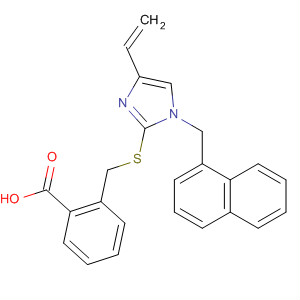 Benzoic acid,2-[[[4-ethenyl-1-(1-naphthalenylmethyl)-1H-imidazol-2-yl]thio]methyl]- molecular structure