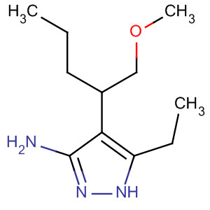 1H-Pyrazol-3-amine, 5-ethyl-4-[1-(methoxymethyl)butyl]- molecular structure
