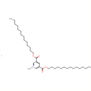 Pyridinium, 1-methyl-3,5-bis[(tetradecyloxy)carbonyl]-, iodide molecular structure