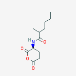 Hexanamide, 2-methyl-N-[(3S)-tetrahydro-2,6-dioxo-2H-pyran-3-yl]- molecular structure