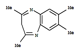 2,4,7,8-tetramethyl-3H-1,5-benzodiazepine molecular structure