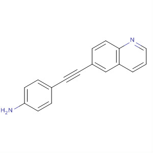 Benzenamine, 4-(6-quinolinylethynyl)- molecular structure