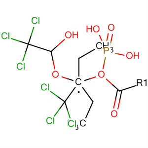 Phosphonic acid,[2,2,2-trichloro-1-(2,2,2-trichloro-1-hydroxyethoxy)ethyl]-, diethyl ester molecular structure