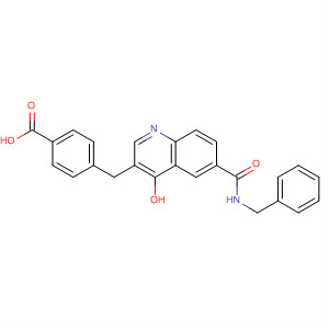 Benzoic acid,4-[[4-hydroxy-6-[[(phenylmethyl)amino]carbonyl]-3-quinolinyl]methyl]- molecular structure
