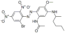 N-[2-[(2-bromo-4,6-dinitrophenyl)azo]-4-methoxy-5-[(1-methylpentyl)amino]phenyl]acetamide molecular structure