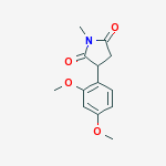 2-(2,4-DIMETHOXYPHENYL)-N-METHYLSUCCINIMIDE molecular structure