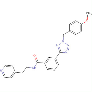 Benzamide,3-[2-[(4-methoxyphenyl)methyl]-2H-tetrazol-5-yl]-N-[2-(4-pyridinyl)ethyl]- molecular structure
