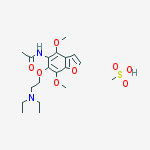 N-{6-[2-(diethylamino)ethoxy]-4,7-dimethoxy-1-benzofuran-5-yl}acetamide methanesulfonate (1:1)