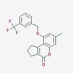7-methyl-9-[[3-(trifluoromethyl)phenyl]methoxy]-2,3-dihydro-1h-cyclopenta[c]chromen-4-one molecular structure