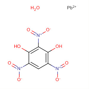 1,3-Benzenediol, 2,4,6-trinitro-, lead(2+) salt (1:1), monohydrate molecular structure