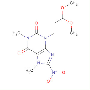 1H-Purine-2,6-dione,3-(3,3-dimethoxypropyl)-3,7-dihydro-1,7-dimethyl-8-nitro- molecular structure